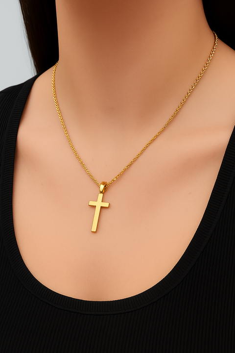 Halskette „Glaubensanker Gold/Silber“